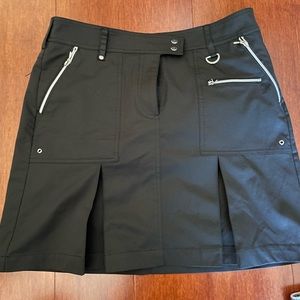 Black tennis mini skirt